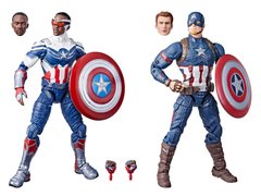 Комплект колекційних фігур Капітан Америка Сем Уілсон та Стів Роджерс Marvel Legends Tag Team Captain America