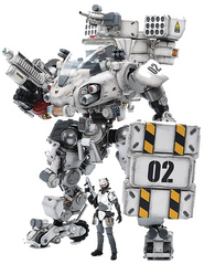 Коллекционная фигура Белый Меха с 2 пилотами Dark Source Tiekui Dual Pilot Mecha (Ver. 2) 1/25 Scale Mecha Figure Set JoyToy