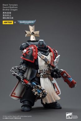 Колекційна фігура Темний Храмовник Warhammer 40k Black Templars Sword Brethren Brother Dragen 1/18 JoyToy