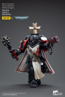 Колекційна фігура Темний Храмовник Warhammer 40k Black Templars Sword Brethren Brother Dragen 1/18 JoyToy