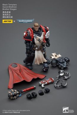 Колекційна фігура Темний Храмовник Warhammer 40k Black Templars Sword Brethren Brother Dragen 1/18 JoyToy