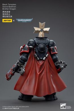 Колекційна фігура Темний Храмовник Warhammer 40k Black Templars Sword Brethren Brother Dragen 1/18 JoyToy