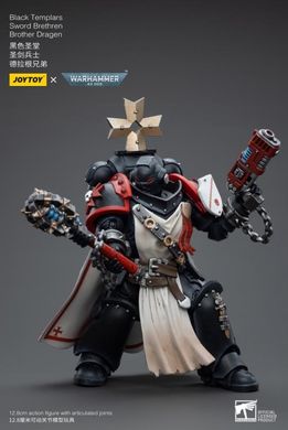 Колекційна фігура Темний Храмовник Warhammer 40k Black Templars Sword Brethren Brother Dragen 1/18 JoyToy