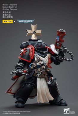 Колекційна фігура Темний Храмовник Warhammer 40k Black Templars Sword Brethren Brother Dragen 1/18 JoyToy