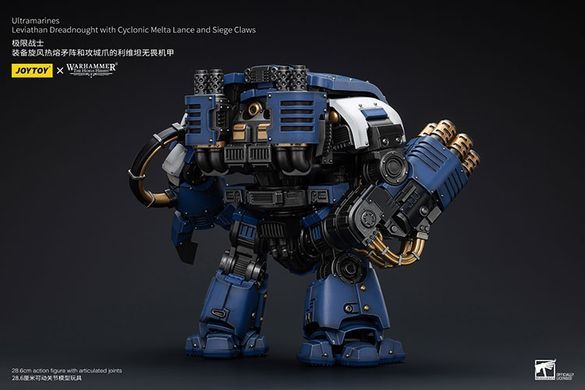 Колекційна фігура Левіафан Дредноут Ультрамаринів Warhammer: The Horus Heresy Ultramarines Leviathan Dreadnought with Cyclonic Melta Lance and Siege Claw 1/18