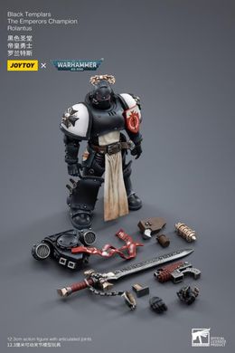 Колекційна фігура Warhammer 40K Black Templars The Emperor's Champion Rolantus 1/18 JoyToy