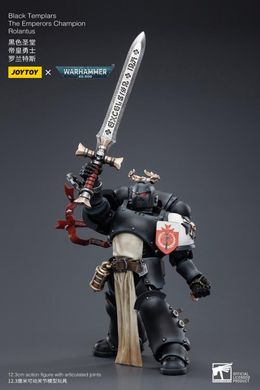 Колекційна фігура Warhammer 40K Black Templars The Emperor's Champion Rolantus 1/18 JoyToy