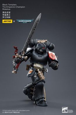 Колекційна фігура Warhammer 40K Black Templars The Emperor's Champion Rolantus 1/18 JoyToy