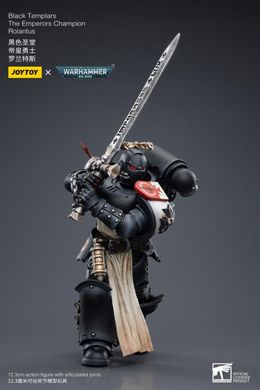 Колекційна фігура Warhammer 40K Black Templars The Emperor's Champion Rolantus 1/18 JoyToy