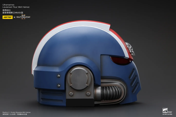 Коллекционный шлем Лейтенанта Титуса Warhammer 40,000: Space Marine 2 Ultramarines Lieutenant Titus' MKX Wearable Helmet Replica