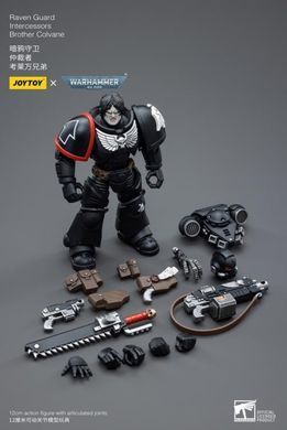 Коллекционная фигура Гвардии Ворона Warhammer 40K Raven Guard Intercessors Brother Colvane 1/18