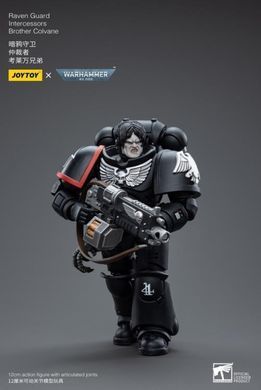 Коллекционная фигура Гвардии Ворона Warhammer 40K Raven Guard Intercessors Brother Colvane 1/18
