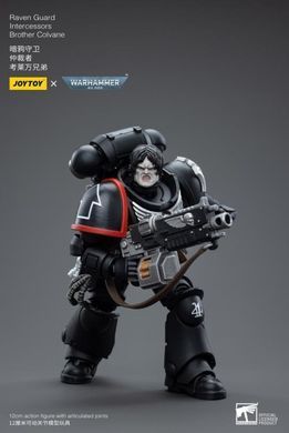 Коллекционная фигура Гвардии Ворона Warhammer 40K Raven Guard Intercessors Brother Colvane 1/18