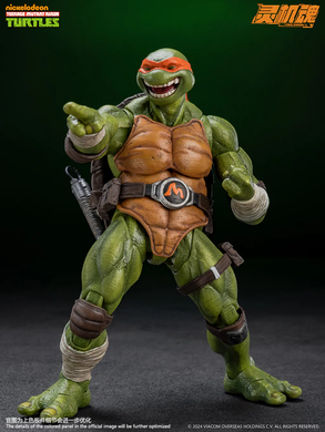 Коллекционная фигура Микеланджело TMNT - Michelangelo - 1/12 Scale - Lingjihun - Mety Toys