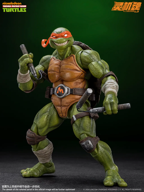 Коллекционная фигура Микеланджело TMNT - Michelangelo - 1/12 Scale - Lingjihun - Mety Toys