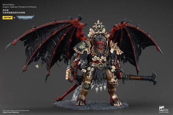 Коллекционная фигура Ангрон, Демон Примарх Кхорну Warhammer 40K World Eaters Angron, Daemon Primarch of Khorne 1/18
