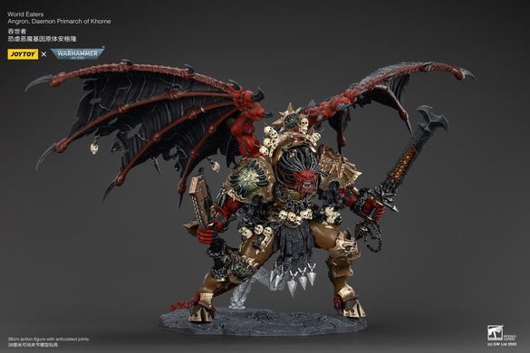 Коллекционная фигура Ангрон, Демон Примарх Кхорну Warhammer 40K World Eaters Angron, Daemon Primarch of Khorne 1/18