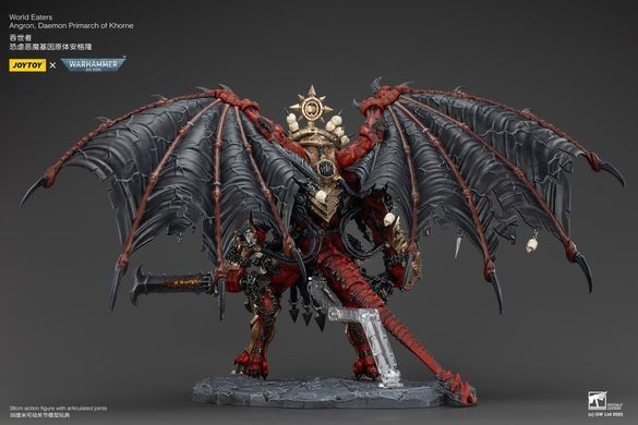Коллекционная фигура Ангрон, Демон Примарх Кхорну Warhammer 40K World Eaters Angron, Daemon Primarch of Khorne 1/18