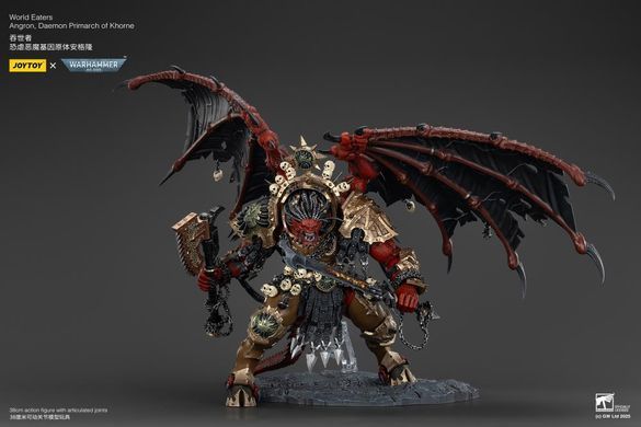 Коллекционная фигура Ангрон, Демон Примарх Кхорну Warhammer 40K World Eaters Angron, Daemon Primarch of Khorne 1/18