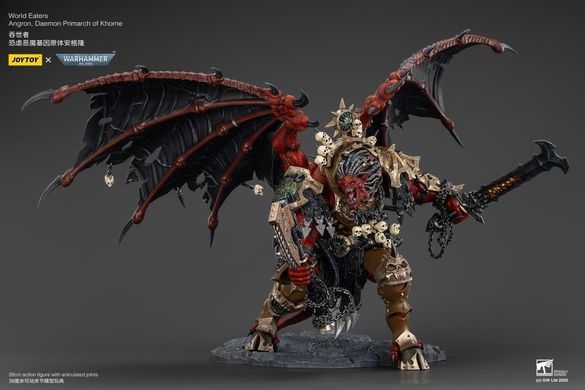 Коллекционная фигура Ангрон, Демон Примарх Кхорну Warhammer 40K World Eaters Angron, Daemon Primarch of Khorne 1/18