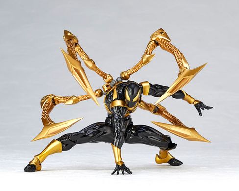 Колекційна фігура Залізний Павук Людина-Павук Marvel Amazing Yamaguchi Revoltech No.023 Iron Spider (Black ver.)