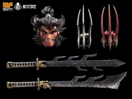 Колекційна фігура Самурай Асура Такігава Mety Toyz 1/10 Adventurer World Oni-faced Asura Takigawa + Accessory Pack WF2025 Limited Edition