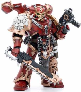 Коллекционная фигура Космический Десантник Хаоса Алой Резни Warhammer 40K Chaos Space Marines Crimson Slaughter Brother Maganar 1/18 JoyToy