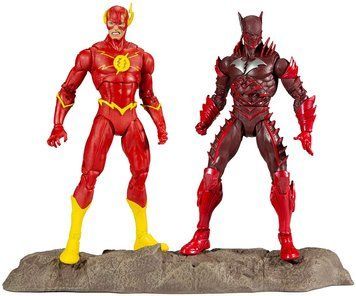Набор коллекционных фигур Бэтмен (Красная Смерть) и Флэш DC Multiverse Earth -52 Batman (Red Death) and The Flash