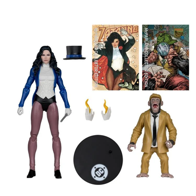 Колекційна фігура Затанна та детектив Чімп DC Classic DC Multiverse Collector Edition Zatanna with Detective Chimp Platinum (Chase)