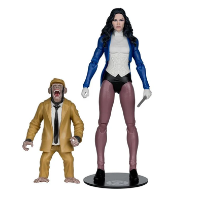 Колекційна фігура Затанна та детектив Чімп DC Classic DC Multiverse Collector Edition Zatanna with Detective Chimp Platinum (Chase)
