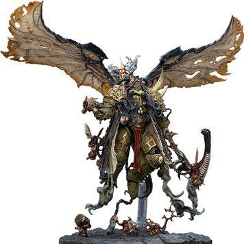 Коллекционная фигура Мортарион, Демон-Принц Нургла Warhammer 40,000 Mortarion, Daemon Primarch of Nurgle with Ancient Weapons "The Lantern" and "Silence" 1/18