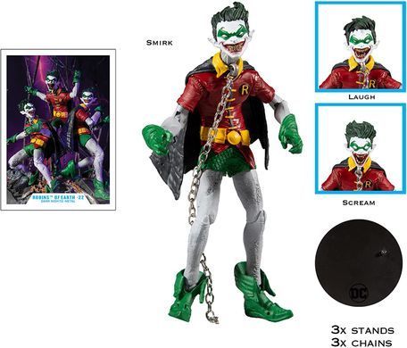 Комплект коллекционных фигур Бэтмен, который смеется и Робины DC Multiverse Batman Who Laughs with Robins of Earth-22