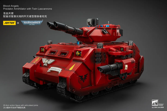 Колекційна фігура Хижак Аннігілятор Кривавих Янголів Warhammer 40K Blood Angels Predator Annihilator with Twin Lascannons 1/18