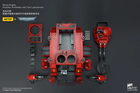 Колекційна фігура Хижак Аннігілятор Кривавих Янголів Warhammer 40K Blood Angels Predator Annihilator with Twin Lascannons 1/18