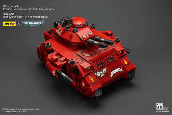Колекційна фігура Хижак Аннігілятор Кривавих Янголів Warhammer 40K Blood Angels Predator Annihilator with Twin Lascannons 1/18