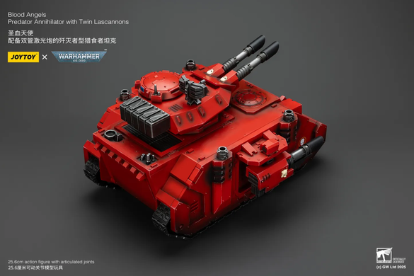 Колекційна фігура Хижак Аннігілятор Кривавих Янголів Warhammer 40K Blood Angels Predator Annihilator with Twin Lascannons 1/18
