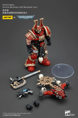 Коллекционная фигура Берсерк Кхорна Пожирателей Миров Warhammer 40K World Eaters Khorne Berzerker Icon 1/18