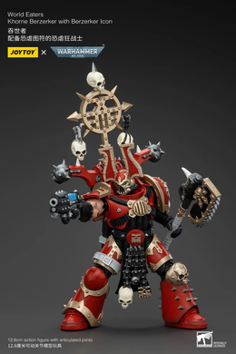 Коллекционная фигура Берсерк Кхорна Пожирателей Миров Warhammer 40K World Eaters Khorne Berzerker Icon 1/18