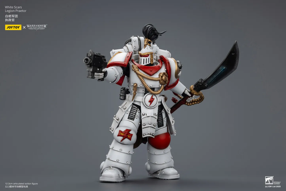 Колекційна фігура Претор Білих Шрамів Warhammer: The Horus Heresy White Scars Legion Praetor 1/18