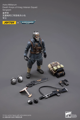 Коллекционная фигура Сержант Корпуса Смерти Крига Warhammer 40K Death Korps of Krieg Veteran Squad Guardsman Squad Sergeant 1/18