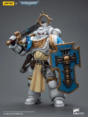 Колекційна фігура Ветеран Ультрамаринів Білих Консулів Warhammer 40K Ultramarines White Consuls Bladeguard Veteran 1/18 JoyToy