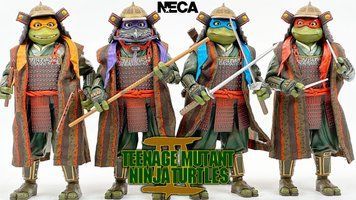 Комплект коллекционных фигур Черепашнки-нинздя 3 Neca Teenage Mutant Ninja Turtles 3 Samurai Turtles 2*2-Pack
