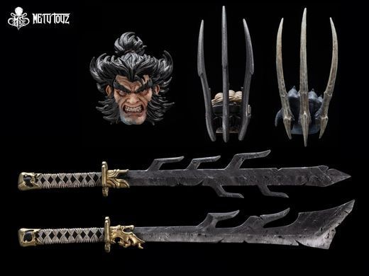 Коллекционная фигура Самурай Асура Такигава Mety Toyz 1/10 Adventurer World Oni-faced Asura Takigawa + Accessory Pack