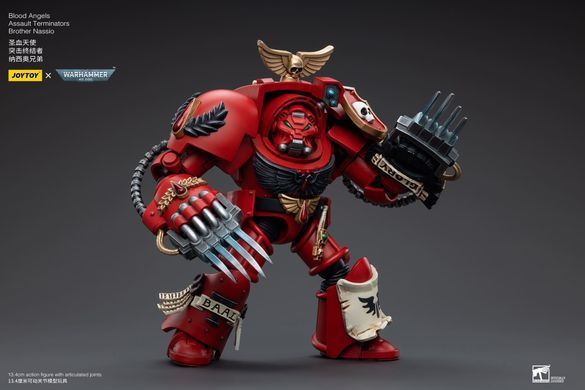 Коллекционная фигура Терминатор Кровавых Ангелов Нассио Warhammer 40K Blood Angels Assault Terminators Brother Nassio 1/18