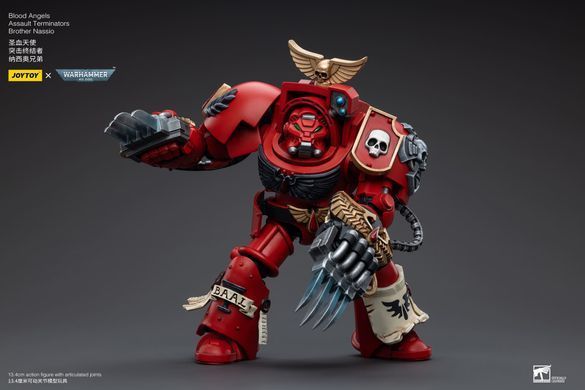 Коллекционная фигура Терминатор Кровавых Ангелов Нассио Warhammer 40K Blood Angels Assault Terminators Brother Nassio 1/18