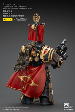Колекційна фігура Претор Синів Хоруса Warhammer: The Horus Heresy Sons of Horus Legion Cataphractii Praetor with Combi-Melta and Power Maul 1/18