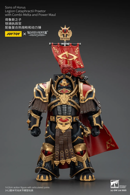Колекційна фігура Претор Синів Хоруса Warhammer: The Horus Heresy Sons of Horus Legion Cataphractii Praetor with Combi-Melta and Power Maul 1/18