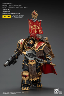 Колекційна фігура Претор Синів Хоруса Warhammer: The Horus Heresy Sons of Horus Legion Cataphractii Praetor with Combi-Melta and Power Maul 1/18