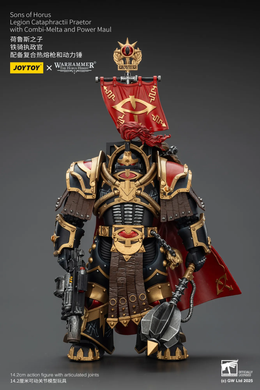 Колекційна фігура Претор Синів Хоруса Warhammer: The Horus Heresy Sons of Horus Legion Cataphractii Praetor with Combi-Melta and Power Maul 1/18