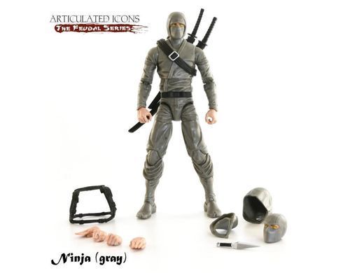 Колекционная фигура Ниндзя  The Feudal Series Basic Ninja Серый
